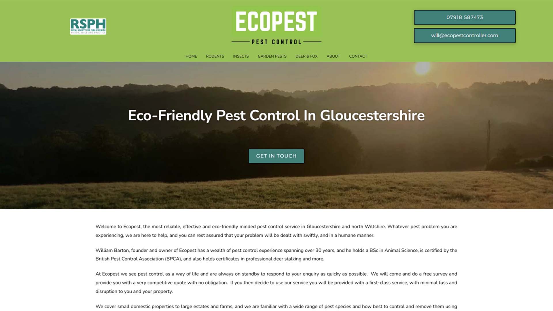 Web Design For Pest Controllers