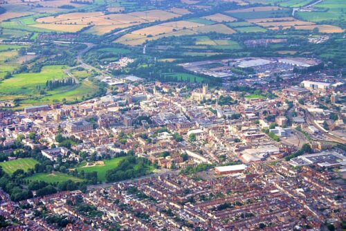 Aerial View of Gloucester - Cotswold Websites